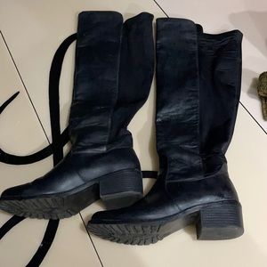 Wide calf knee high boots